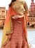 Peach art silk umbrella wedding lehenga 503