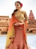 Peach art silk umbrella wedding lehenga 503