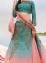 Blue and pink art silk a line wedding lehenga 505