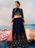 Blue velvet a line wedding lehenga choli 507