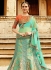 Sky blue art silk a line wedding lehenga 508