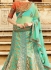 Sky blue art silk a line wedding lehenga 508