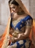 Royal blue silk wedding lehenga 4004