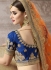 Royal blue silk wedding lehenga 4004