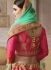 Hot pink banarasi silk wedding lehenga 4006