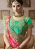 Pista green satin silk wedding lehenga 4009