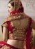 Red color velvet wedding lehenga choli 4010