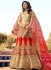 Red beige color silk wedding lehenga choli 13072