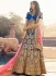 Royal blue and pink silk heavy work wedding lehenga choli 13073