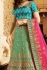 Blue color silk wedding lehenga choli 13076