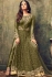 Sonal chauhan green color net party wear anarkali suit 4707D