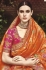 orange pure banarasi silk saree 1201