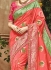 Peach pure banarasi silk saree 1206