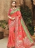 Peach pure banarasi silk saree 1206