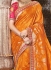 Orange pure banarasi silk wedding saree 1208