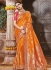 Orange pure banarasi silk wedding saree 1208