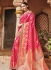 Pink pure banarasi silk wedding saree 1211