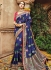 Blue pure banarasi silk wedding saree 1213