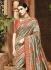 Grey pure banarasi silk wedding saree 1215