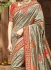 Grey pure banarasi silk wedding saree 1215