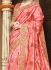 Light pink pure banarasi silk wedding saree 1216