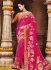 Pink pure banarasi silk wedding saree 1217