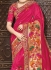 Dark pink pure banarasi silk wedding saree 1222