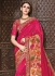 Dark pink pure banarasi silk wedding saree 1222