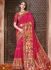 Dark pink pure banarasi silk wedding saree 1222