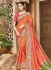 Orange pure banarasi silk wedding saree 1203