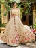 Peach georgette embroidered wedding anarkali z501