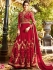 Maroon georgette embroidered wedding anarkali z502