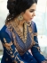 Blue georgette embroidered wedding anarkali z503