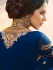 Blue georgette embroidered wedding anarkali z503