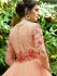 Peach georgette embroidered wedding anarkali z504