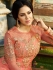 Peach georgette wedding anarkali z506