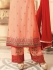 Drashti Dhami peach semi stitched embroidered suit 1801