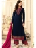 Drashti Dhami navy blue semi stitched embroidered suit 1802