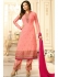 Drashti Dhami peach semi stitched embroidered suit 1805