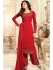 Drashti Dhami red semi stitched embroidered suit 1808