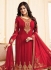 Ayesha takia red georgette straight suit 25101