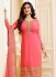 Ayesha takia pink georgette straight suit 25106