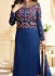 Ayesha takia navy blue georgette straight suit 25107