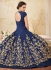 Navy blue mastani silk color party wear anarkali kameez