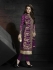 Purple color net party wear straight cut salwar kameez