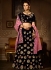 Black embroidered work velvet a line lehenga choli 5006