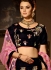 Black embroidered work velvet a line lehenga choli 5006