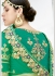 Green satin silk green wedding lehenga choli 1301