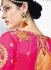 Offwhite orange pink silk wedding lehenga choli 1303