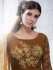 Chocolate brown color handloom silk wedding wear salwar kameez